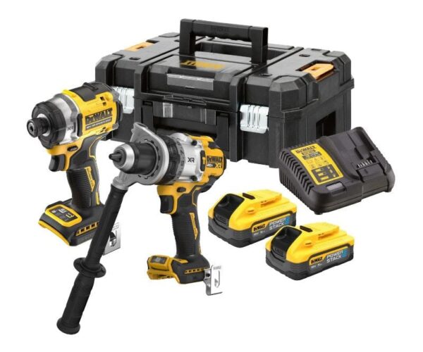 DeWALT DCK2200H2T - 18v XR Premium Twin Kit: DCD1007 + DCF860 - 2 x 5Ah Powerstack in TSTAK - DCK2200H2T-QW-5035048839577