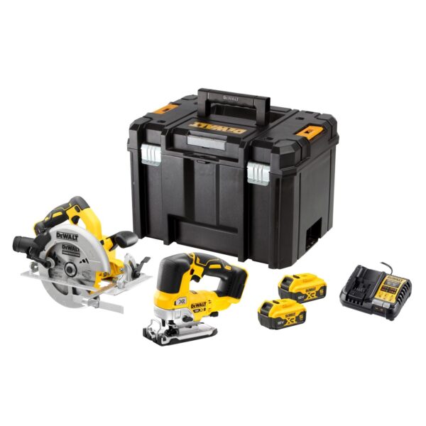 DeWALT DCK2012P2T - 18v XR Zaag Twin Kit | DCS570+DCS334 | 2 x 5Ah - DCK2012P2T-QW-5035048836088