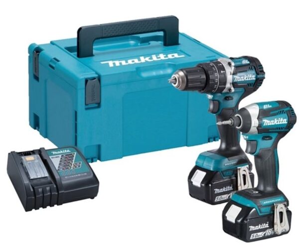 Makita DLX2181TJ - DHP484 Accuklopboormachine + DTD154 Accu Slagschroevendraaier 18v 5,0ah Li-ion-5055995537777