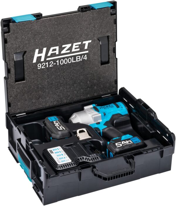HAZET Accu-slagmoersleutel 9212-1000LB/4 · Losdraaimoment maximaal [Nm]: 1400 Nm · 1/2 inch (12,5 mm) vierkant massief · 4-delig-4000896249909