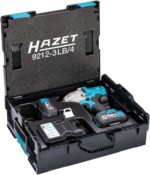 HAZET Accu-slagmoersleutel 9212-3LB/4 · Losdraaimoment maximaal [Nm]: 700 Nm · 1/2 inch (12,5 mm) vierkant massief · 4-delig-4000896244171