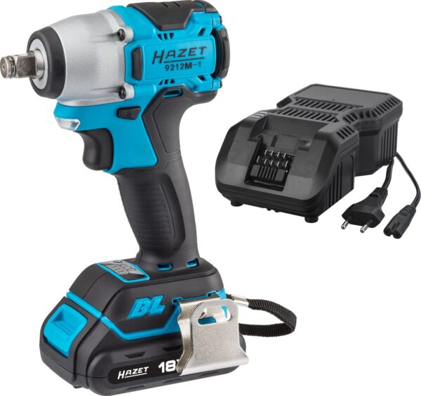 HAZET Mini accu-slagmoersleutelset · 18 Volt 9212M-1 · Losdraaimoment maximaal [Nm]: 270 Nm · 1/2 inch (12,5 mm) vierkant massief · 3-delig-4000896212446