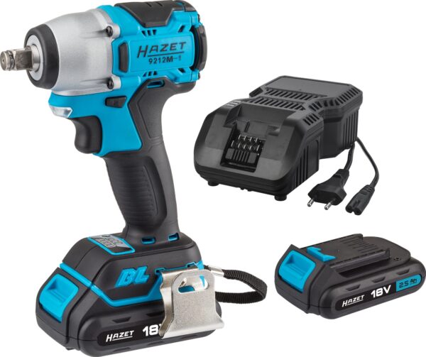 HAZET Mini accu-slagmoersleutelset · 18 Volt 9212M-1/4 · Losdraaimoment maximaal [Nm]: 270 Nm · 1/2 inch (12,5 mm) vierkant massief · 4-delig-4000896214266