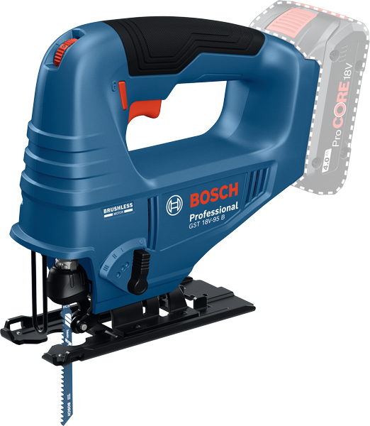 Bosch Blauw GST 18V-95 B Accu decoupeerzaag | Exclusief Accu en Lader - 06015B7001-4053423255317