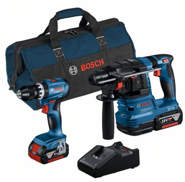 Bosch Blauw | Combopack | GSB 18V-45 + GBH 18V-22 | 18V | 2 x 4.0Ah + lader | In tas - 0615A50039-4053423251067