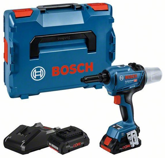 Bosch Blauw GRG 18V-16 C Professional | Accu Klinknagelpistool | 18V | Incl. 2 x 4,0 Ah accu en lader | in L-Boxx 136 - 06019K5001-4059952606750