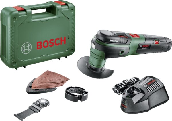 Bosch Groen UniversalMulti 12 12V Li-Ion accu multitool set in koffer met 1 x 2,5Ah accu - 0603103001-3165140843874