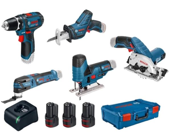 Bosch Blauw 5 TOOLKIT GSR 12V-15 + GST 12V-70 + GOP 12V-28 + GKS 12V-26 + GSA 12V-14 - 0615A0017C-4059952570037