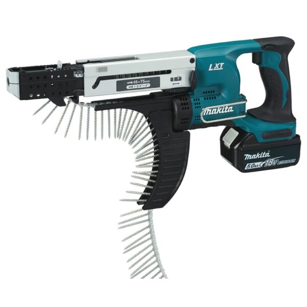 Makita DFR750RTE 18V Li-Ion accu bandschroefmachine 45 -75mm | 18v 5.0Ah-0088381816670