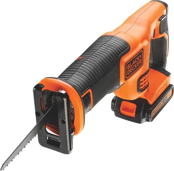 BLACK+DECKER BDCR18M1 18V 4.0Ah Reciprozaag | 1x 18V 4.0Ah Lithium-ion accu + 1A Lader | 1x 15cm zaagblad - BDCR18M1-QW-5035048713488