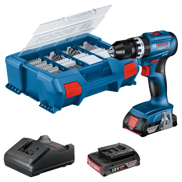 Bosch GSB 18V-45 Accuschroefklopboormachine | 2X2,0Ah accu + lader - 06019K3306-4059952635705