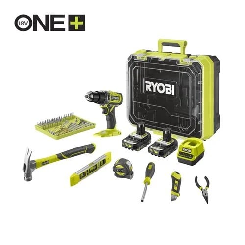 Ryobi RPD18-2C20TAH | ONE+ 18V Accu Klopboormachine Toolbox | incl. 2x 2.0Ah accu en lader 5133005813-4892210215512