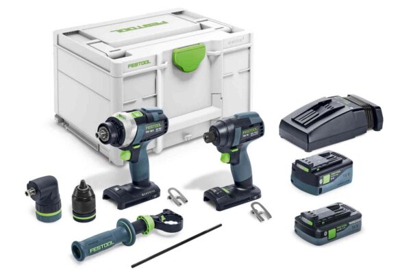Festool Accu-slagschroevendraaier en Accu-schroefboormachineset TID 18 5,0/4,0-Set TPC 18/4 - 577654 - 577654-4014549415337