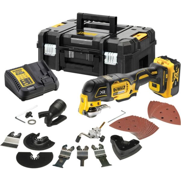 DeWalt DCS356P1 Oscillerende multitool | 18V | 5.0Ah | Li-Ion in TSTAK - Geleverd met 1 accu - DCS356P1-5055995566371