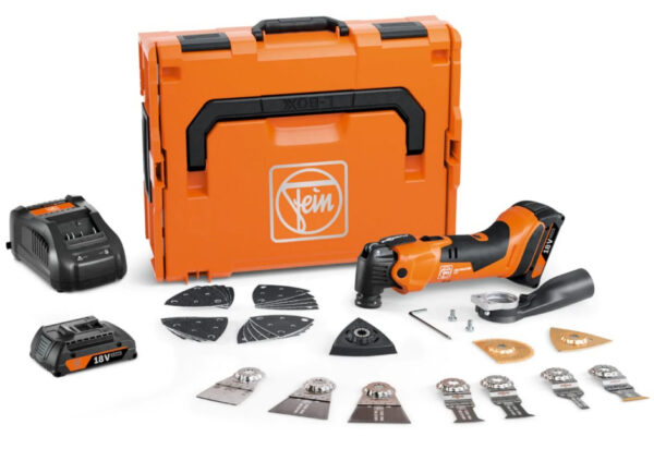 Fein AMM 500 Plus Top 2.0 Ah AS | Accu Multimaster | 18V | 2 accu&apos;s 2.0Ah en snellader | In koffer | Incl. 31 accessoires - 71293864000-4014586895352