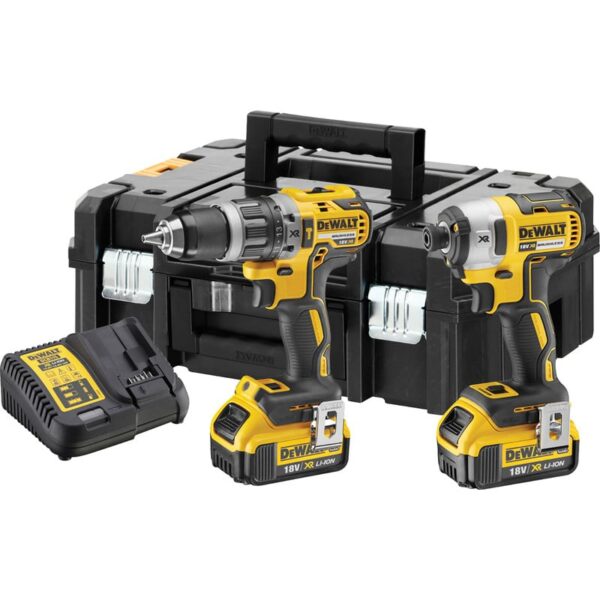 DeWalt DCK266M2T accu set | DCD796 + DCF887 in T-Stak koffer | 18v 4.0Ah Li-ion - DCK266M2T-5035048689929