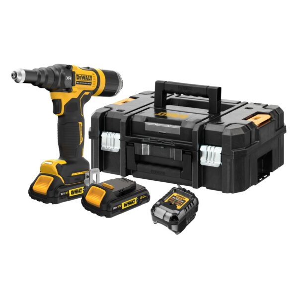 DeWalt DCF403D2GT-QW Accu Klinknagelpistool | 4,8 mm | XR 18V | 2x 2,0Ah Accu&apos;s + lader | In koffer - DCF403D2GT-QW-5035048797709