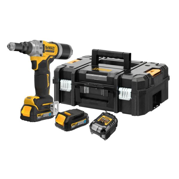 DeWalt DCF414E2GT-QW Accu Klinknagelpistool | 6,4 mm | XR 18V | 2x 1,7Ah Accu&apos;s + lader | In koffer - DCF414E2GT-QW-5035048797747