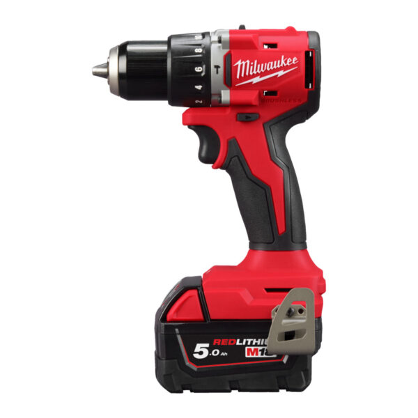 Milwaukee M18 BLPDRC-502C M18 klopboormachine 60Nm compact brushless, 2 x 5,0 Ah - 4933492826-4058546476977