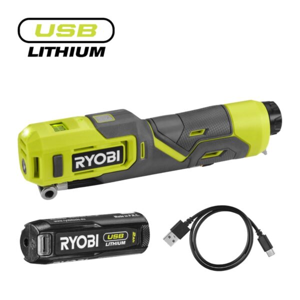 Ryobi RI4-120G | USB Lithium 4V accu inflator (1x 4V 2.0Ah) - 5133006140-4892210229052