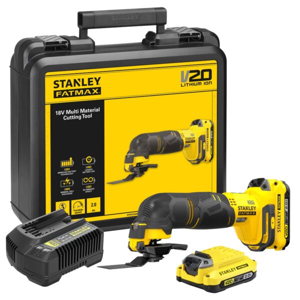 Stanley FATMAX SFMCE500D2K V20 18V Multitool | 2x2.0Ah - SFMCE500D2K-QW-5035048724194