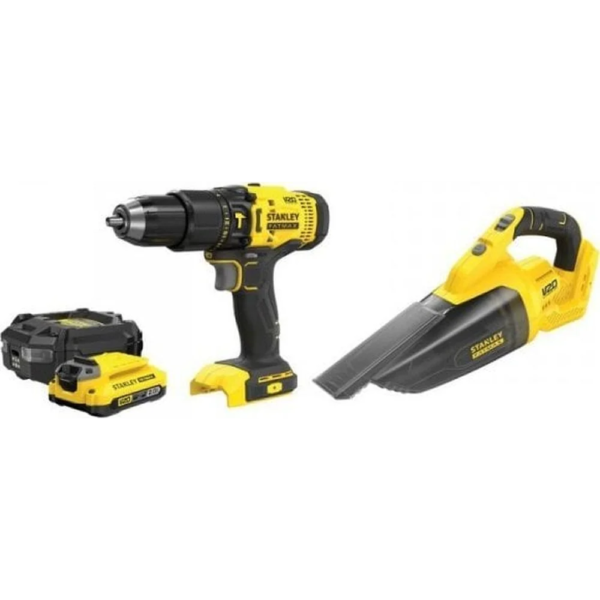 Stanley FATMAX SFMCK219D1 V20 18V klopboormachine & Hand Vac 1x2Ah - SFMCK219D1-QW-5035048837948