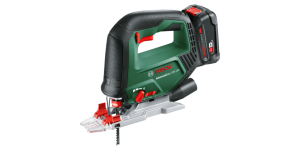 Bosch Groen AdvancedSaw 18V-140 Accu decoupeerzaag | 1X 18 V Li-Ion accu (2,0 Ah) & 1-uurs lader (AL 18V-20) - 0603013003-4053423251838