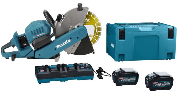 Makita CE002GT202X | XGT 2x40 V Max Doorslijper 355mm | 2 x 5.0 Ah accu + duo snellader | met AWS zender | In Mbox - CE002GT202X-8720023192347