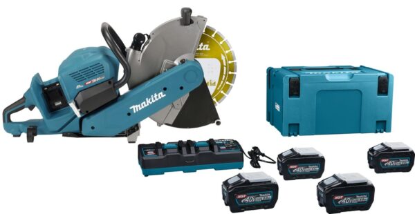 Makita CE002GT401X | XGT 2x40 V Max Doorslijper 355mm | 4 x 5.0 Ah accu + duo snellader | met AWS zender | In Mbox - CE002GT401X-8720023192354