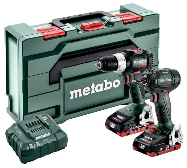 Metabo Accu Combo Set 2.1.12: SB 18LT BL+SSD 18 LTX 200 BL | 18 V | 2 x LiHD 4.0 Ah, ASC 55 | In Metabox - 685124000-4007430331151
