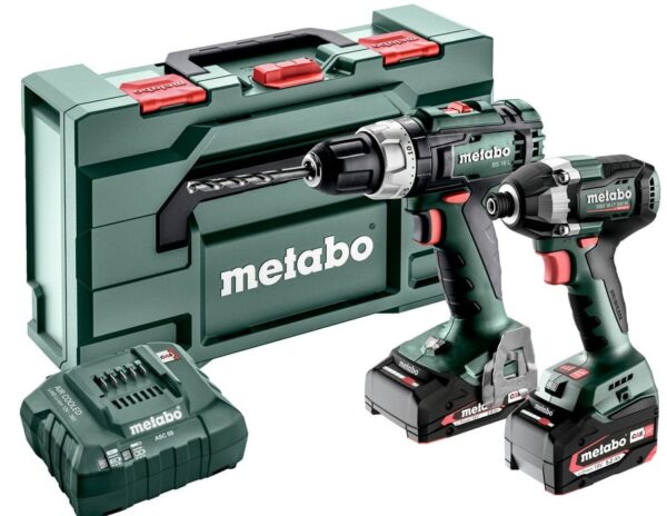 Metabo Accu Combo Set 2.8.2 | BS 18 L (Boorschroefmachine) + SSD 18 LT 200 BL (Slagschroevendraaier) | 18 V | 1x2.0Ah, 1x 4.0Ah, ASC 55 | In Metabox --4061792210578