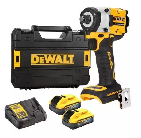 DeWalt DCF921H2T-QW - 18V XR Brushless Accu Slagsmoersleutel | met Frictiering | 1/2" | 2x 5.0Ah Powerstack | in TSTAK DCF921H2T-QW-5035048806456