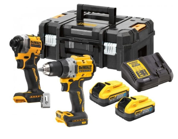 DeWalt DCK2051H2T-QW | 18V XR Compact Brushless Twin kit DCD800 + DCF850 | 2x 5.0Ah accu | in TSTAK koffer - DCK2051H2T-QW-5035048796566