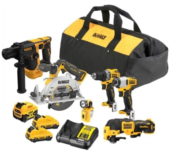 DeWalt DCK611P1D2-QW | 12V XR Brushless 6-kit voordeelset (DCD701+DCF801+DCS512+DCH072+DCS353+DCL510) - DCK611P1D2-QW-5035048792988