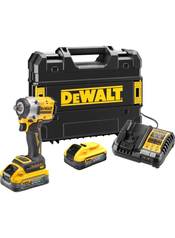 DeWalt DCF921P2LRT-QW Compact Accu Slagmoersleutel | Frictiering Lanyard-Ready | XR 18V | 1/2&apos;&apos; | 2x 5,0Ah Accu&apos;s + lader | In TSTAK - DCF921P2LRT-QW-5035048797334