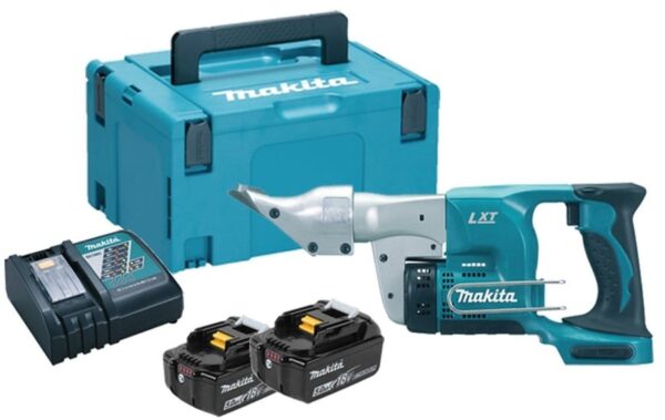 Makita DJS130RTJ Plaatschaar | 18V | 2 x 5.0 Ah accu + snellader | In Mbox-0088381816694