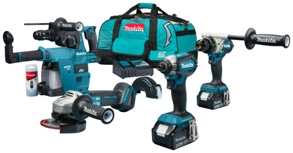 Makita DLX4155TX1 | Combiset | 4 machines | 18V | 2 x 5,0Ah | Li-Ion - DLX4155TX1-0088381743556