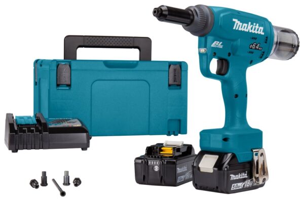 Makita DRV250RTJ | Accu Blindklinknageltang |18V | 5.0Ah | Li-Ion | MBox-0088381876438