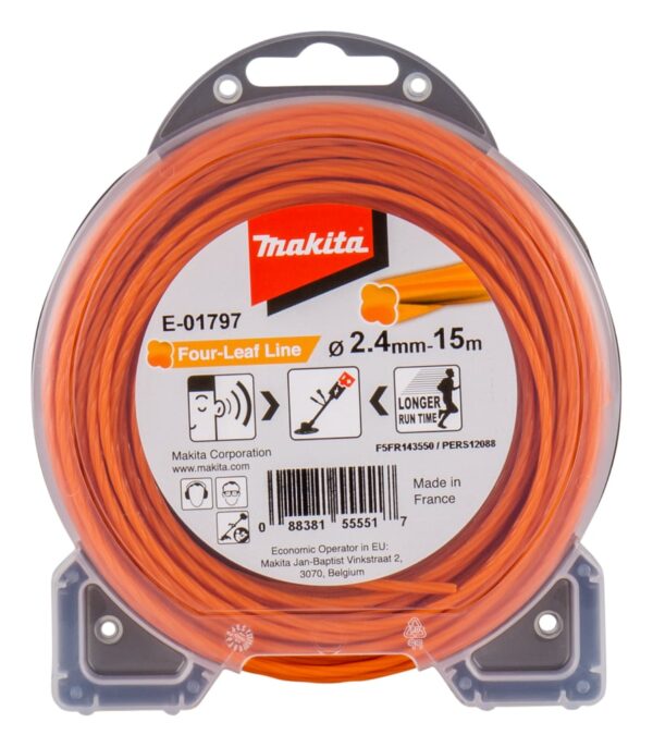 Makita Accessoires E-01797 | Maaidraad | 2,4x15mtr | oranje - E-01797-0088381555517