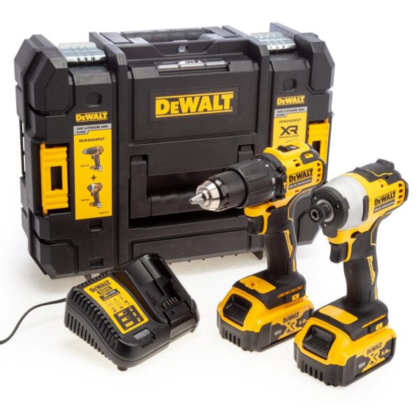 DeWalt DCK2062P2T Comboset 18V 5,0Ah Li-Ion - DCD709 Accuklopboormachine + DCF809 Slagschroevendraaier - DCK2062P2T-5054905297497