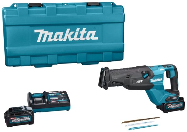 Makita JR002GM201 | 40V Max | Accu Reciprozaag | 4,0 Ah accu (2 st) | Snellader | in kunststof koffer JR002GM201-0088381761611