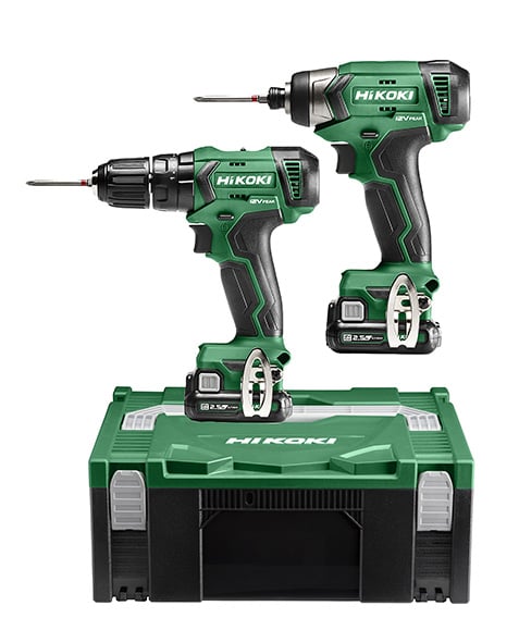 Hikoki KC12DAWBZ | Accu slagschroevendraaier en klop-boor-schroefmachine | Incl. 2 accu&apos;s en lader | in koffer - KC12DAWBZ-4966376330126