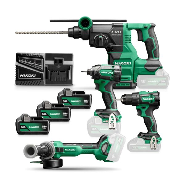 Hikoki KC18DEWHZ Voordeel Pack - 18 V / in tas. Inclusief 3x 5.0Ah accu&apos;s BSL1850MA-4966376406197