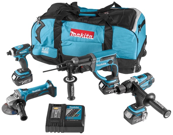 Makita DLX4017 Startset met 4 18V Li-ion machines | 3 accu&apos;s - DLX4017-0088381668521