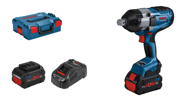 Bosch Blauw GDS 18V-1050 H | Professional Slagmoeraanzetter | met 2 x 5,5 Ah ProCORE accu en lader - 06019J8503-4059952582337