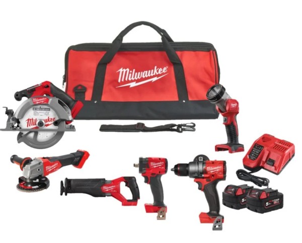 Milwaukee M18 FPP6H3-502B M18 FUEL™Power Pack | 6 machines | 18V | 5.0 Ah Li-Ion | In Tas - 4933498659-4058546525286