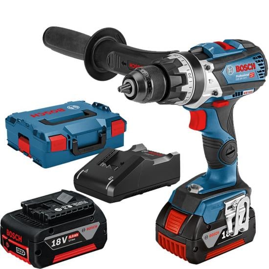 Bosch Blauw GSB 18V-110 C Professional | Accuschroef klopboormachine | 2x 18V 5.0Ah Li-Ion in L-Boxx - 06019G030D-4059952525488