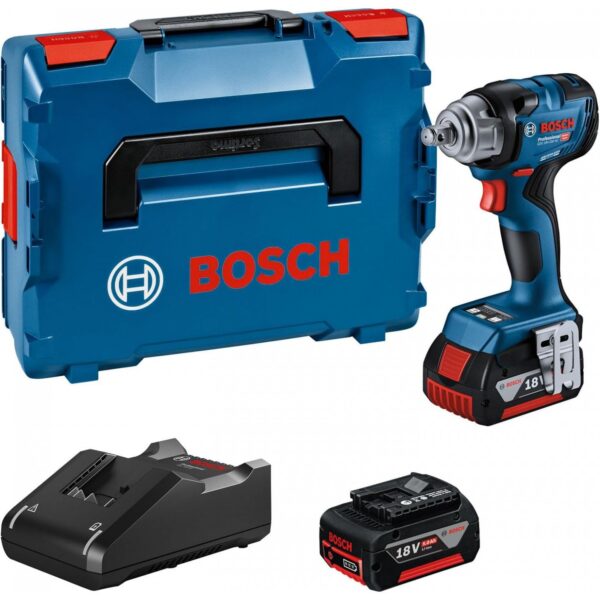 Bosch Blauw GDS 18V-330 HC Accu Slagmoeraanzetter | 330 Nm | 2 x 5,0 Ah accu + oplader | In L-Boxx - 06019L5003-4059952641799