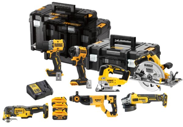 DeWalt DCK706P3T | 7-delige Combopack | XR 18 Volt | 5,0 Ah | Li-Ion | 3 accu&apos;s - DCK706P3T-QW-5035048808689