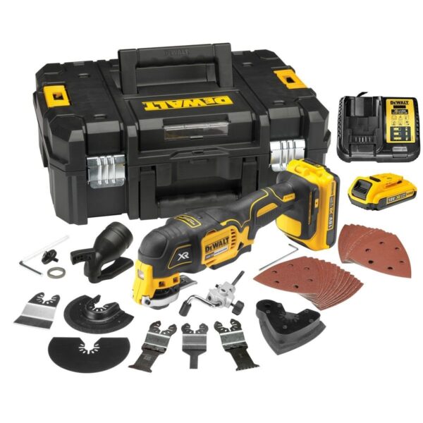 DeWalt DCS356D2 Accu Oscillerende Multitool | Set | 18V | 2 x 2.0 Ah Li-ion met lader | In TSTAK - DCS356D2-QW-5035048441015